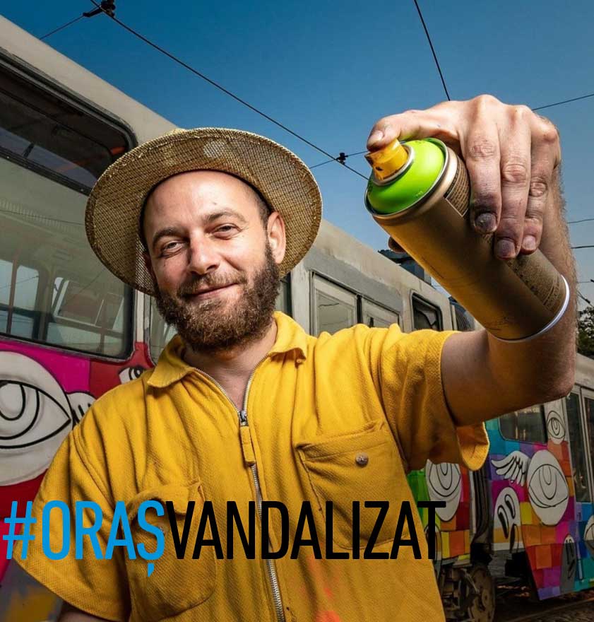 "N-am cum să nu admir și să respect așa lucrări, chiar dacă presupun vandalism". Muralistul IRLO – invitat la # Oraș vandalizat.